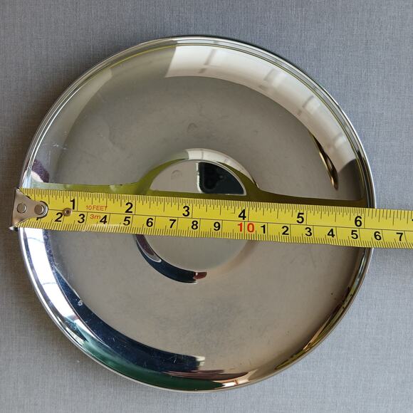 Two small silver saucers plates 6" diameter vintage Kromex ? 292g shiny - Picture 4 of 9